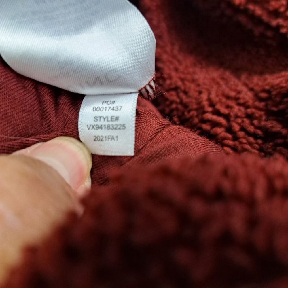 Vince Cozy Faux Fur Hoodie In Cordovan Size M - Picture 11 of 11